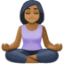 🧘🏾‍♀️ woman in lotus position: medium-dark skin tone display on Facebook